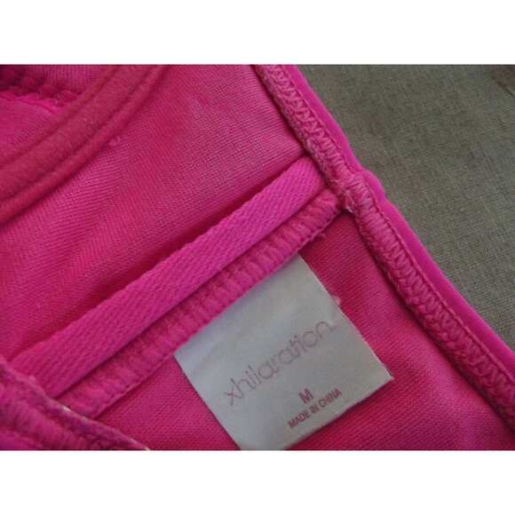 Xhilaration Medium Pink Flounce Bandeau Bikini Strapless Halter Strap Swim Top m - Picture 8 of 9